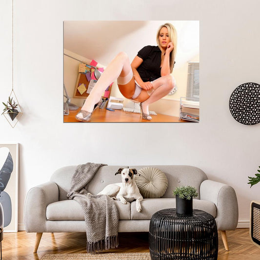 Sexy Stocking Hot Model Wall Art Print Poster