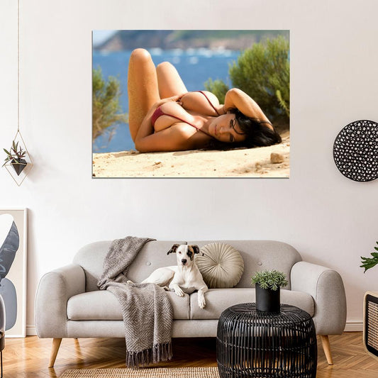 Denise Milani Bikini Sexy Boobs Hot Model Wall Art Print Poster