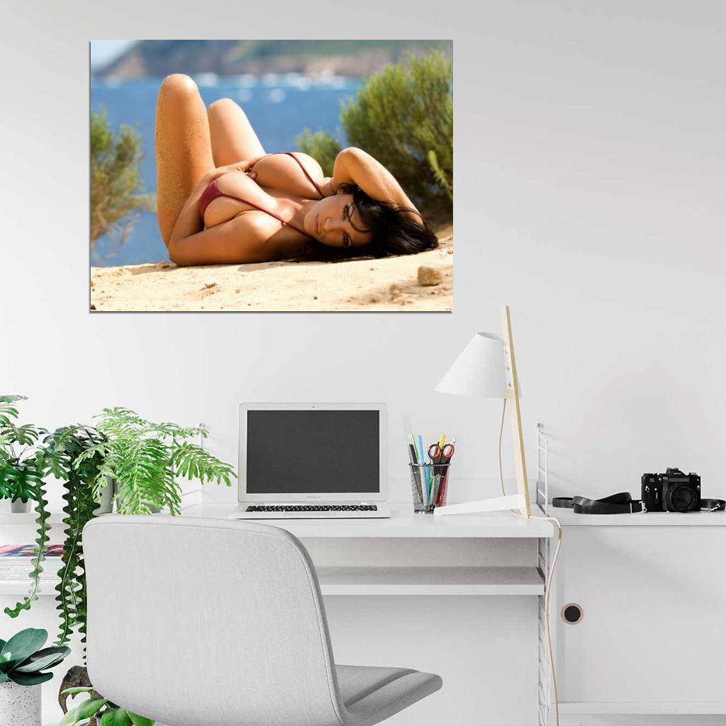 Denise Milani Bikini Sexy Boobs Hot Model Wall Art Print Poster