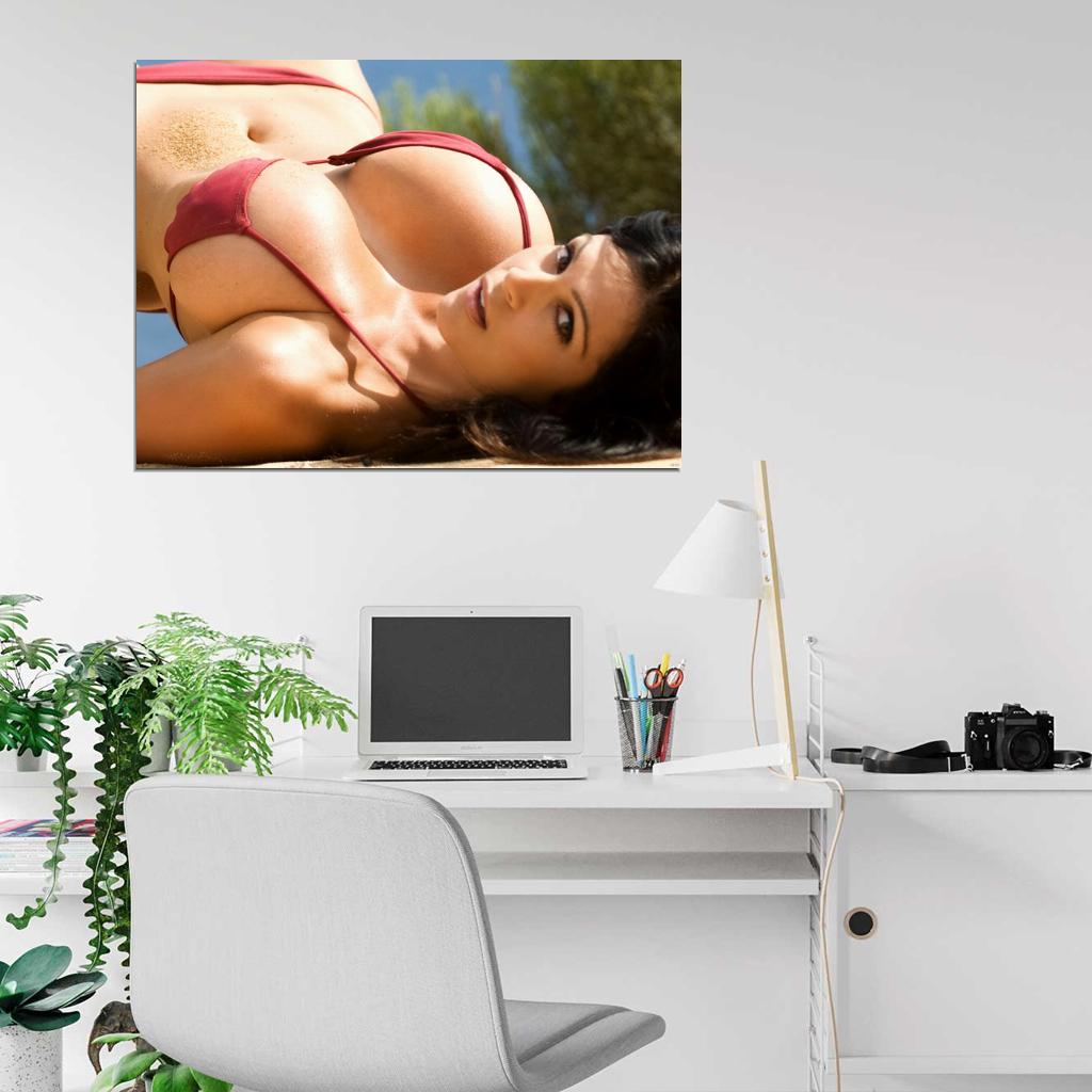 Denise Milani Beautiful Sexy Hot Boobs Model Wall Art Print Poster