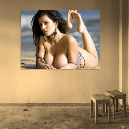Denise Milani Bikini Cute Sexy Hot Boobs Model Wall Art Print Poster