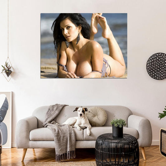 Denise Milani Bikini Cute Sexy Hot Boobs Model Wall Art Print Poster