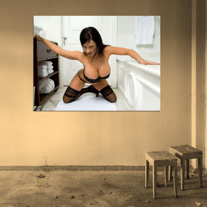 Denise Milani Sexy Lingerie Boobs Hot Model Wall Art Print Poster