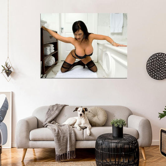 Denise Milani Sexy Lingerie Boobs Hot Model Wall Art Print Poster