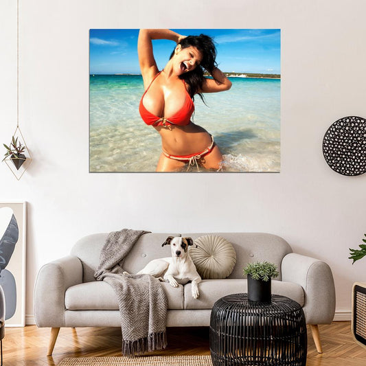 Denise Milani Sexy Hot Bikini Beach Tits Model Wall Art Print Poster