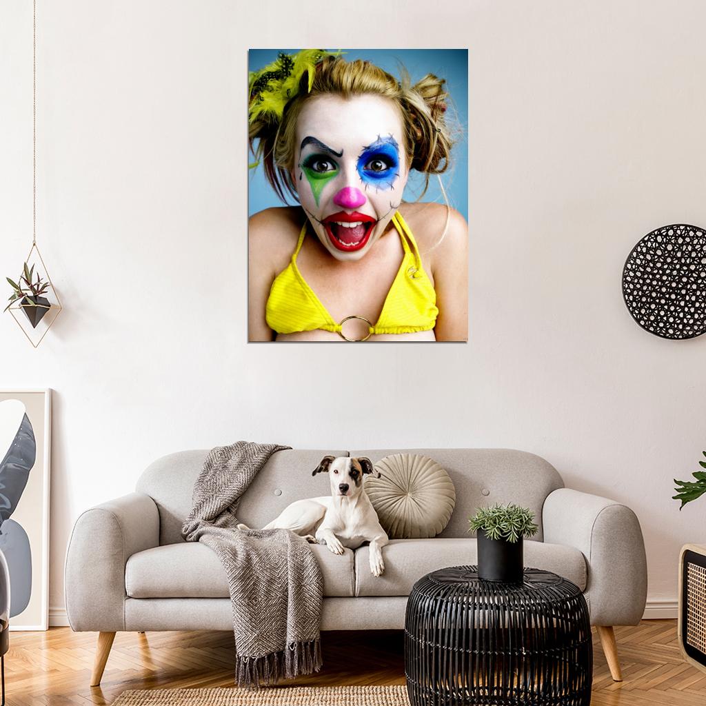 Lexi Belle Awesome Clown Portrait Hot Model Wall Art Print Poster
