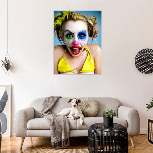 Lexi Belle Awesome Clown Portrait Hot Model Wall Art Print Poster