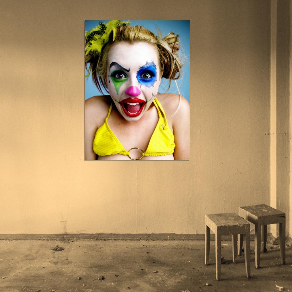 Lexi Belle Awesome Clown Portrait Hot Model Wall Art Print Poster
