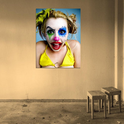 Lexi Belle Awesome Clown Portrait Hot Model Wall Art Print Poster