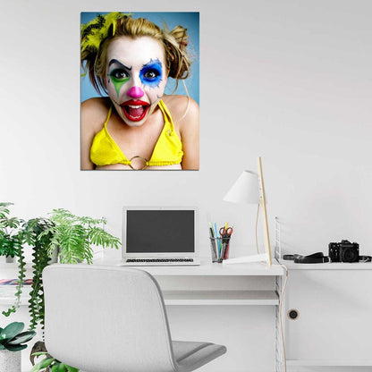 Lexi Belle Awesome Clown Portrait Hot Model Wall Art Print Poster