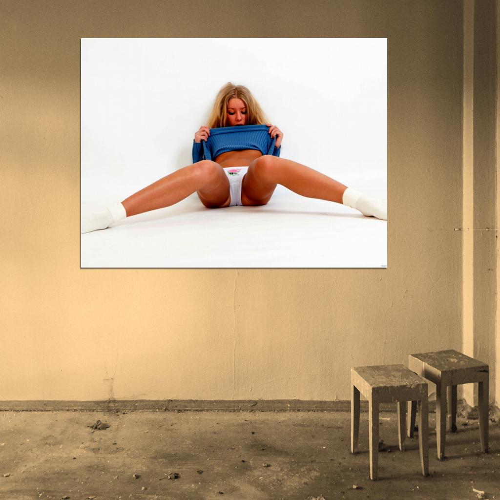 Louisa Marie Cute Panties Hot Sexy Model Wall Art Print Poster