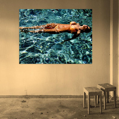 Madison Ivy Swimming Sexy Bikini Boobs Model Wall Art Print Poster