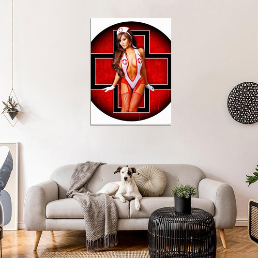 Madison Ivy Sexy Hot Nurse Tits Model Wall Art Print Poster