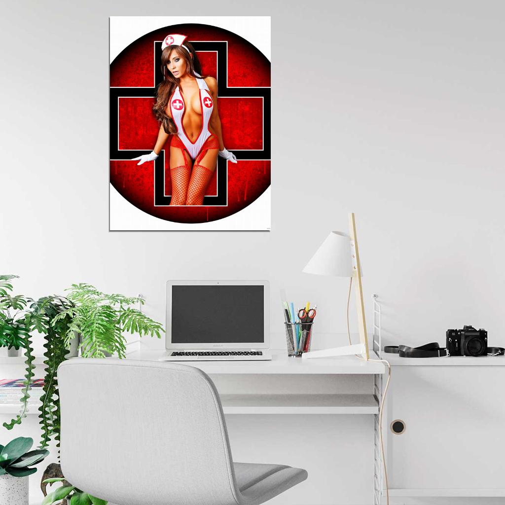 Madison Ivy Sexy Hot Nurse Tits Model Wall Art Print Poster