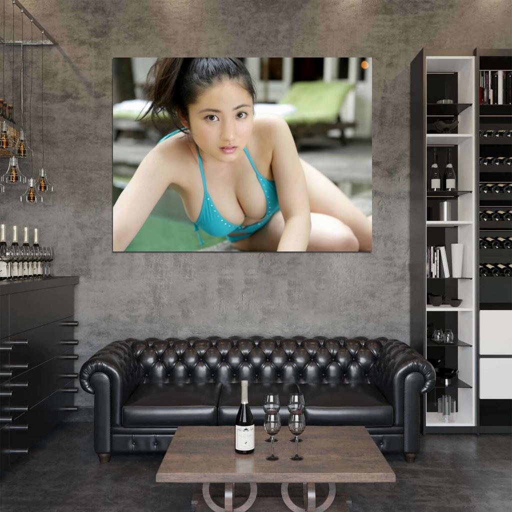 Saaya Irie Young Pretty Sexy Boobs Asian Model Wall Art Print Poster