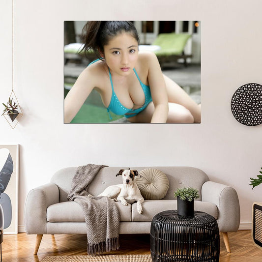 Saaya Irie Young Pretty Sexy Boobs Asian Model Wall Art Print Poster