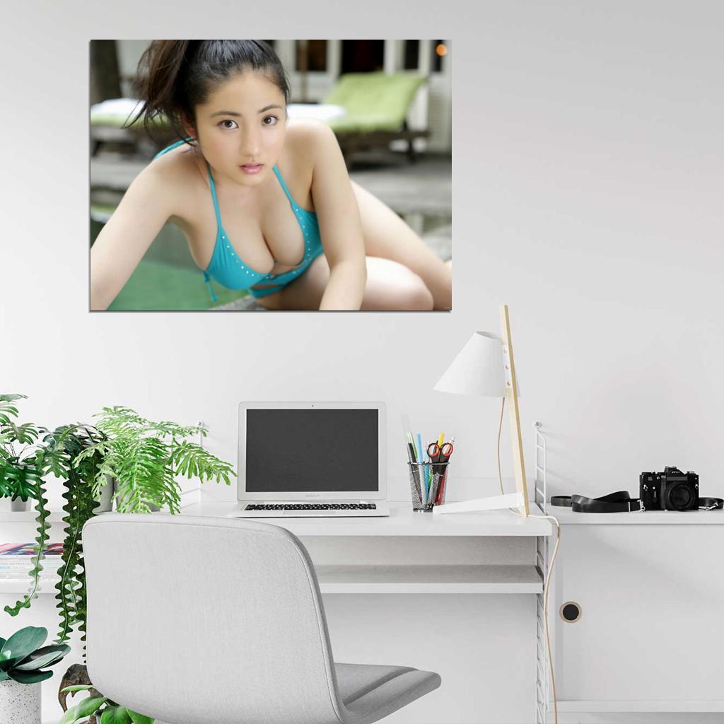 Saaya Irie Young Pretty Sexy Boobs Asian Model Wall Art Print Poster