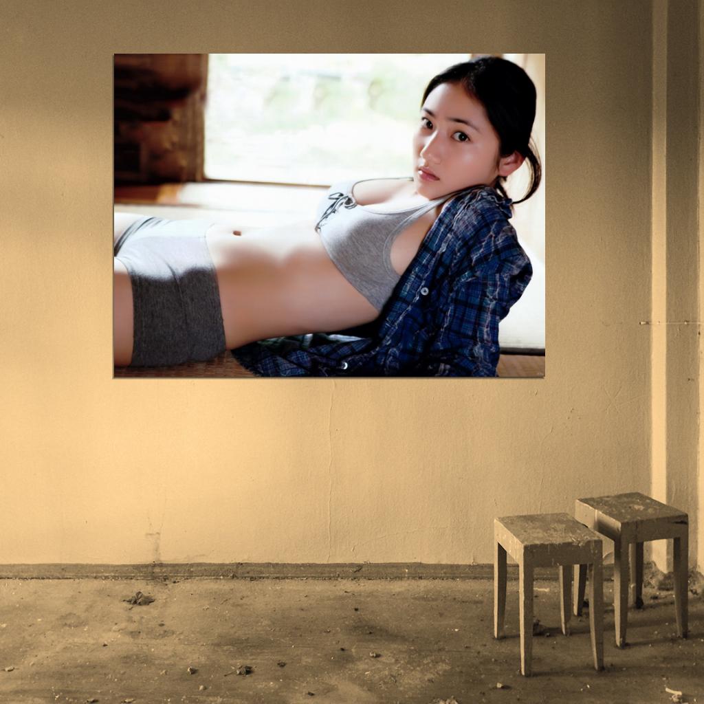 Saaya Irie Cute Pretty Sexy Boobs Asian Model Wall Art Print Poster