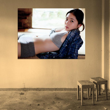 Saaya Irie Cute Pretty Sexy Boobs Asian Model Wall Art Print Poster