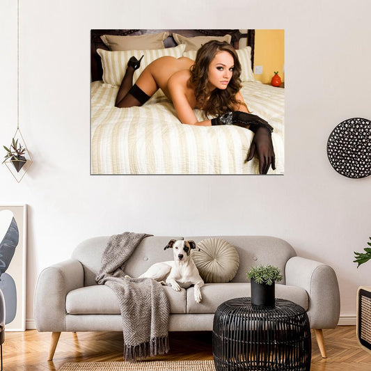 Tori Black Topless Stocking Sexy Ass Hot Model Wall Art Print Poster