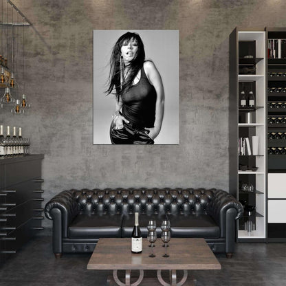 Christina Aguilera Sexy Hot Music Singer BW Wall Art Print Poster