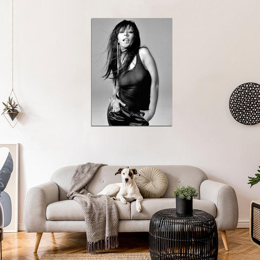 Christina Aguilera Sexy Hot Music Singer BW Wall Art Print Poster