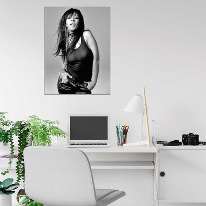 Christina Aguilera Sexy Hot Music Singer BW Wall Art Print Poster