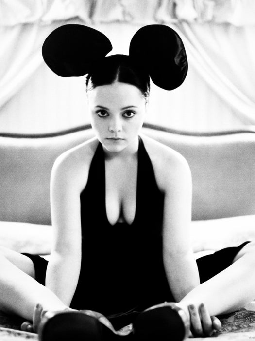 Christina Ricci Cute Mouse Actress Vintage BW Wall Art Print Poster
