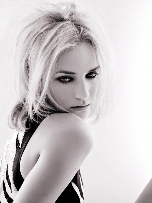 Diane Kruger Beautiful Portrait Actress BW Wall Art Print Poster
