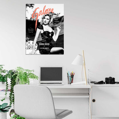 Dianna Agron Sexy Actress Hot Music Singer BW Wall Art Print Poster