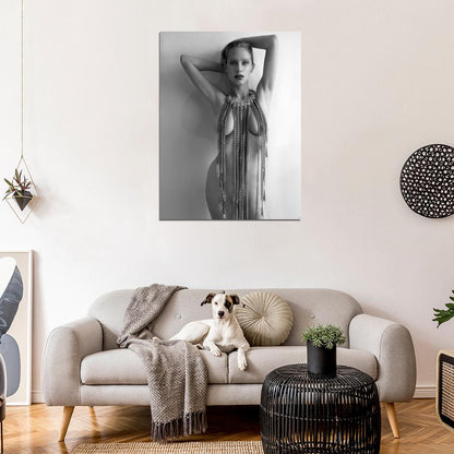 Dylan Penn Sexy Nude Hot Model Actress BW Wall Art Print Poster