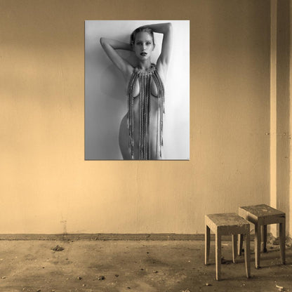 Dylan Penn Sexy Nude Hot Model Actress BW Wall Art Print Poster