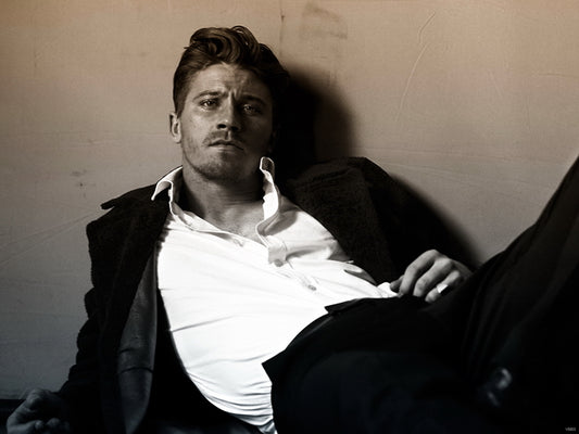 Garrett Hedlund Actor Sepia Wall Art Print Poster