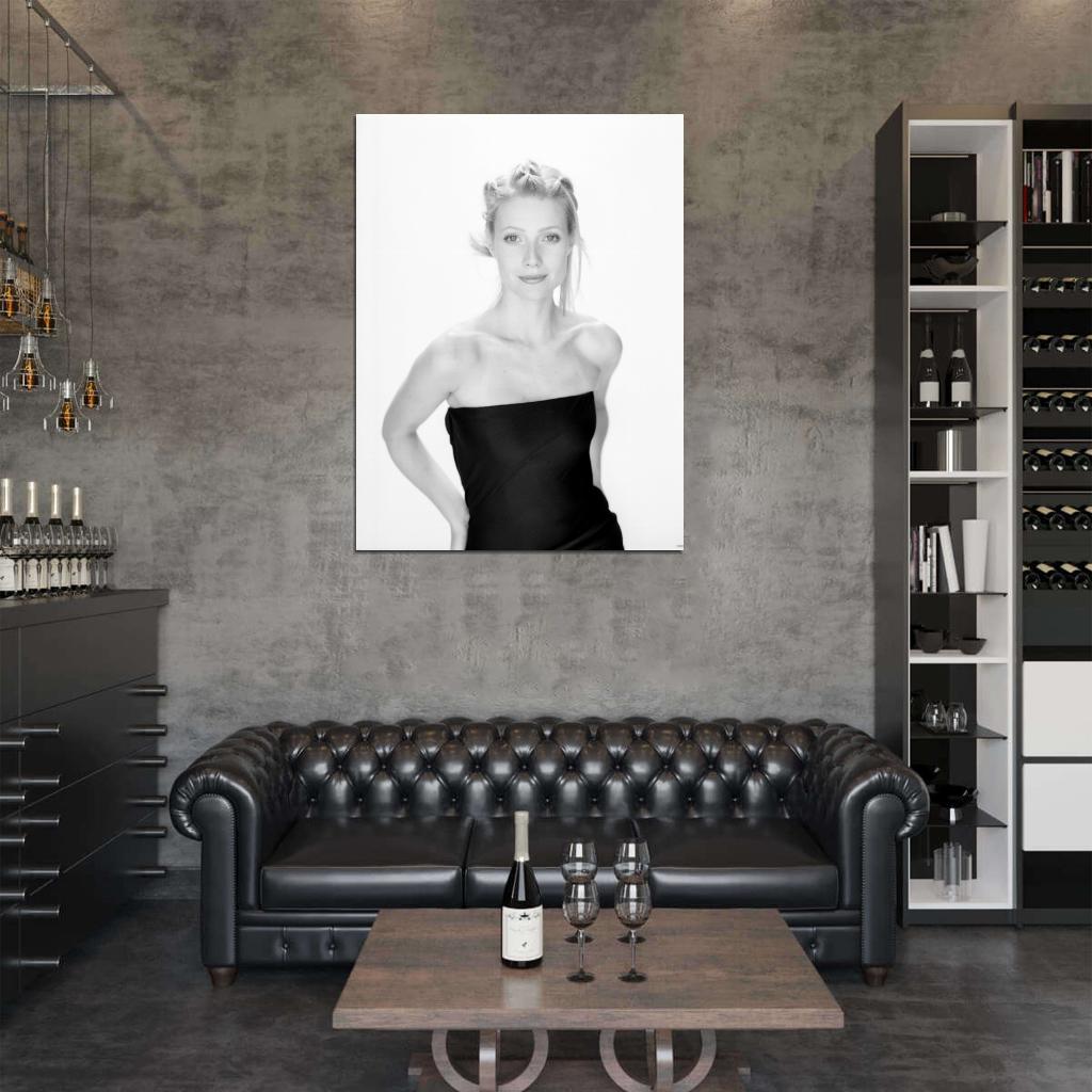 Gwyneth Paltrow Cute Actress BW Wall Art Print Poster