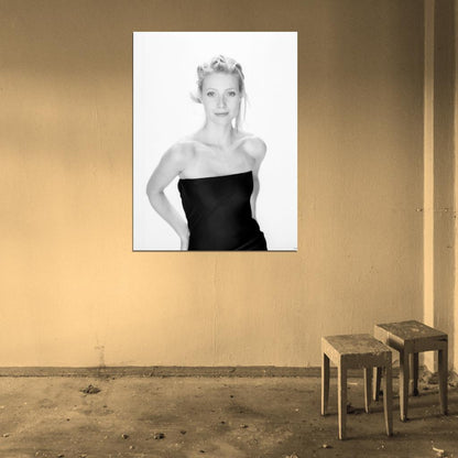 Gwyneth Paltrow Cute Actress BW Wall Art Print Poster