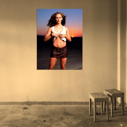Jennifer Garner Beach Actress Wall Art Print Poster