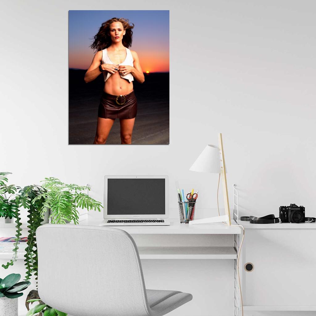 Jennifer Garner Beach Actress Wall Art Print Poster