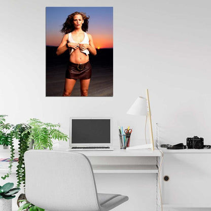 Jennifer Garner Beach Actress Wall Art Print Poster