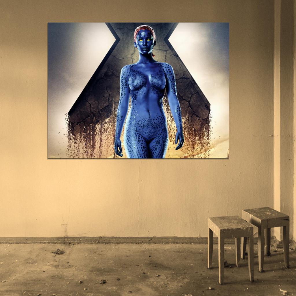 Jennifer Lawrence Sexy Mystique Actress Wall Art Print Poster