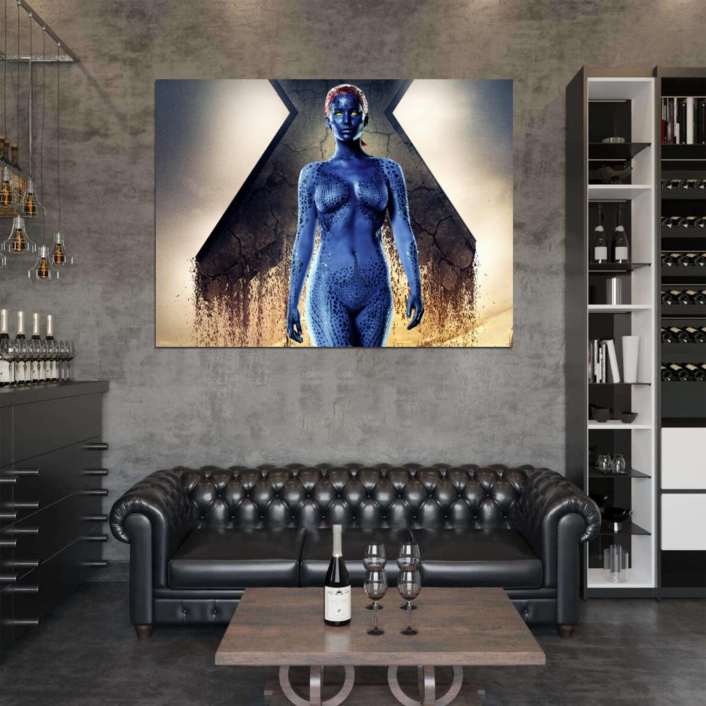 Jennifer Lawrence Sexy Mystique Actress Wall Art Print Poster