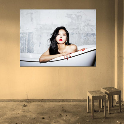 Kim Hyuna K-Pop Music Hot Singer Wall Art Print Poster