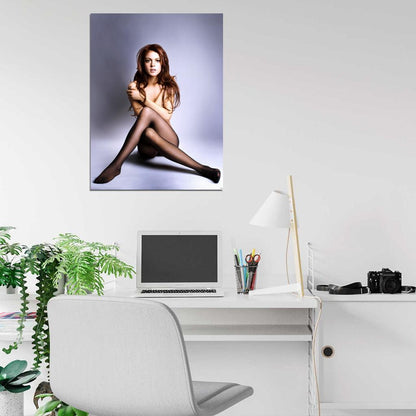 Lindsay Lohan Topless Sexy Actress Hot Singer Wall Art Print Poster