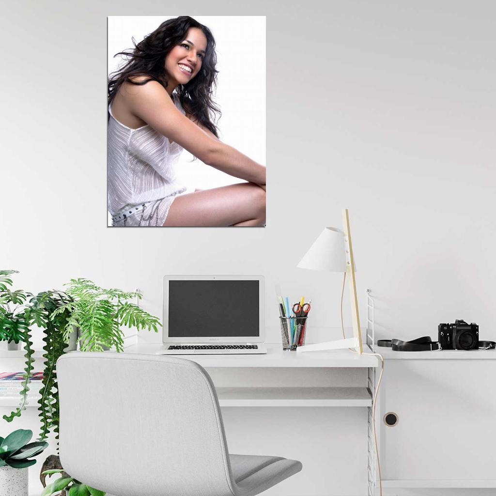 Michelle Rodriguez Cute Smile Actress Wall Art Print Poster