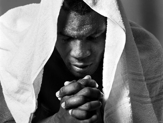 Mike Tyson Portrait Boxer BW Wall Art Print Poster