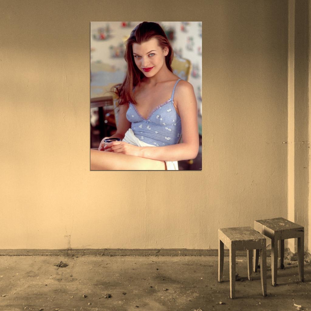 Milla Jovovich Young Actress Retro Vintage Wall Art Print Poster