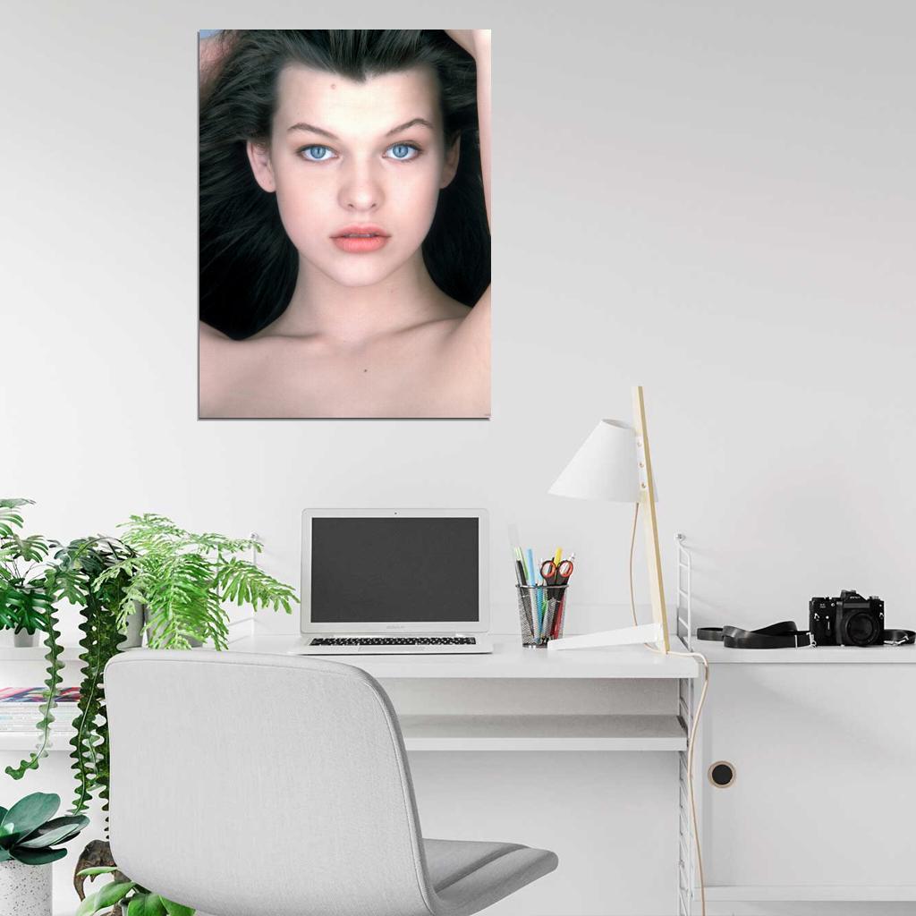 Milla Jovovich Awesome Portrait Model Young Wall Art Print Poster