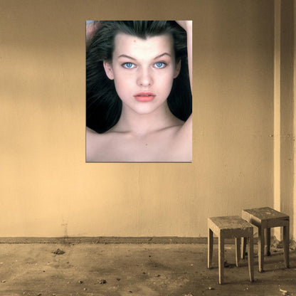 Milla Jovovich Awesome Portrait Model Young Wall Art Print Poster