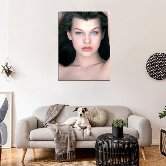 Milla Jovovich Awesome Portrait Model Young Wall Art Print Poster