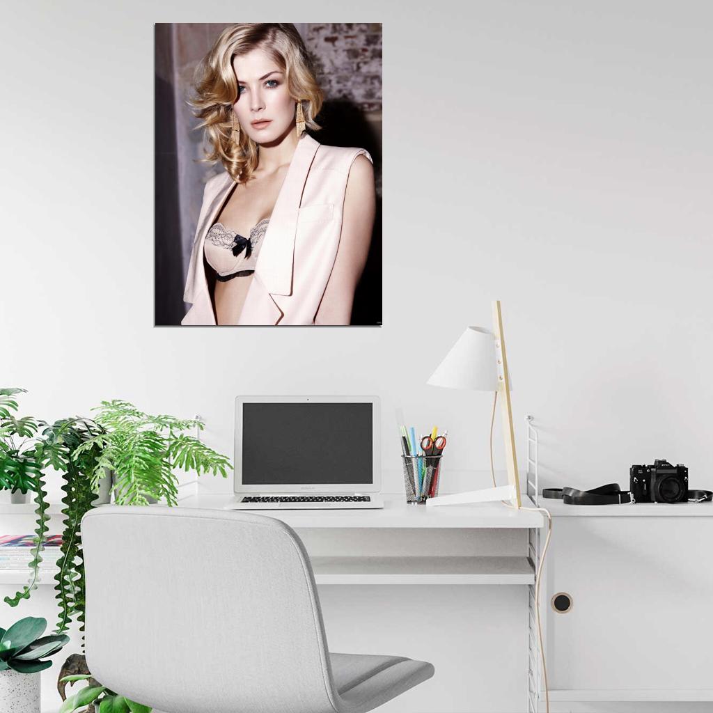 Rosamund Pike Sexy Lingerie Actress Wall Art Print Poster