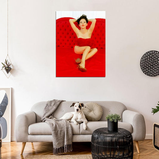 Rose McGowan Red Nude Sexy Hot Actress Wall Art Print Poster